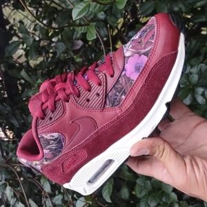 Nike Air Max 90 “Floral” in Team Red-Night Maroon-Sail